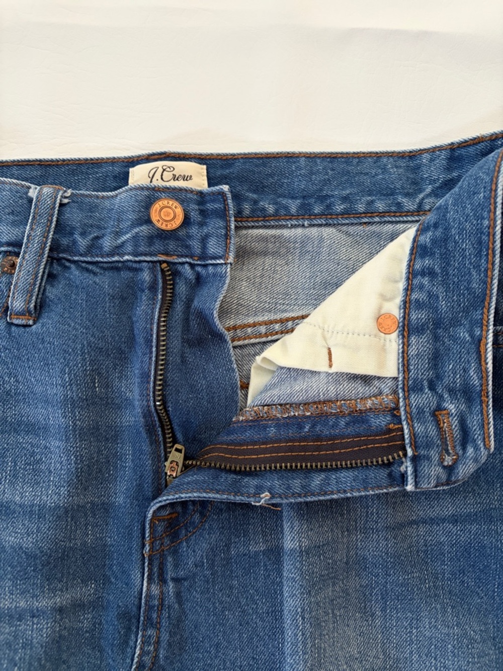 J. Crew Denim Mini Jean Skirt Blue 100% Cotton Size 26 size XS - Picture 5 of 12